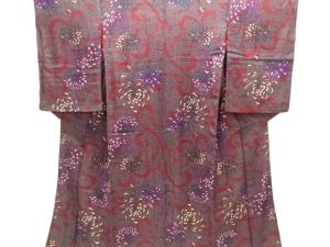 アンティーク　菊模様着物